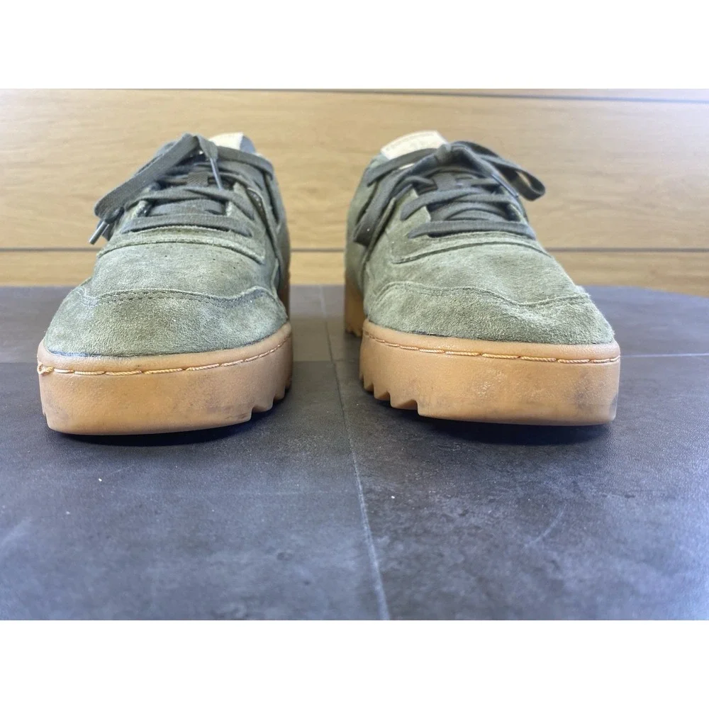 Reebok Men's Workout Plus Ripple Army Green Suede Sneaker Size 12